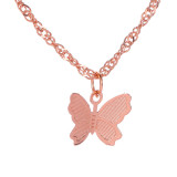 Lindo collar de cadena de cobre con mariposa NHDP145323