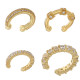 Moda C Forma Cobre Chapado Clips De Oreja De Circón 1 Par