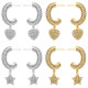 Pendientes colgantes chapados en oro de 18K con incrustaciones de circonita de cobre y estrella de lujo, elegantes y glamorosos, 1 par