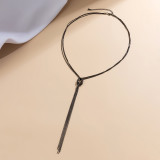 Collar de cadena de borla irregular de cobre con nudo de estilo clásico de estilo simple retro