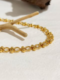 Collar chapado en oro de 18 quilates con revestimiento de cobre de color sólido de estilo simple