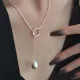 Collar chapado en oro blanco de cobre de color sólido de estilo simple a granel