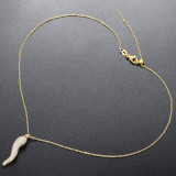 Collar pendiente del Zircon plateado oro 18K del cobre 18K del estilo simple elegante casual a granel