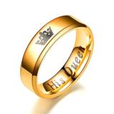 Anillo De Corona Biselada De Pareja De Moda NHTP139039