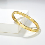 Pulsera de cobre de circonio con incrustaciones Punk Simple de moda para mujer