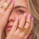 Estilo simple Color sólido Anillos de revestimiento de cobre 1 pieza