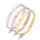 Brazalete de circonio de acero inoxidable de color sólido de estilo simple a granel