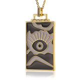 Joyería de hip-hop Collar de goteo de aceite con colgante de oro de 18 quilates chapado en cobre para mujer