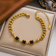 Pulseras de concha con incrustaciones de acero de titanio Lady Flower