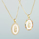 Collar Virgen María con Microincrustaciones de Cobre y Circonitas