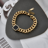Pulsera de cadena gruesa de acero inoxidable Hip Hop de nuevo estilo