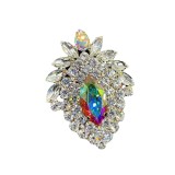 Anillos de piedras preciosas artificiales con incrustaciones de cobre con gotas de agua de estilo clásico