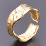 Anillos abiertos de pulido de acero de titanio en forma de C informal