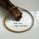 Collar chapado en oro de 18 quilates de acero inoxidable de color sólido de estilo simple estilo IG