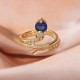 Anillo De Serpiente De Circón Con Micro Incrustaciones De Oro Chapado En Cobre Creativo De Moda
