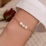 Pulsera de aleación de cuentas simples NHDP145297