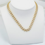 Glam Rectángulo Chapado en cobre Incrustaciones de circón Chapado en oro de 18 quilates Pulseras para mujer Pendientes Collar