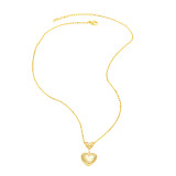 Collar pendiente del Zircon de las gotas plateadas oro 18K del cobre 18K de la forma del corazón del estilo simple elegante a granel