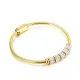 Moda europea y americana Minimalista Pulsera de mujer con hebilla magnética de acero y titanio Adorno de pulsera con cuentas de transferencia incrustadas de diamantes En stock al por mayor