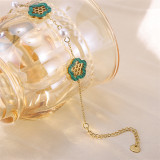 Pulseras plateadas oro artificial de la perla 18K del acero inoxidable de la flor pastoral linda de la princesa a granel