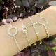 Pulsera Nueva pulsera de cristal Cruz Corazón de melocotón Pulsera de amor Joyería al por mayor