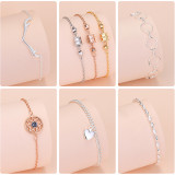 Estilo Simple Geométrico Forma de Corazón Chapado en Cobre Pulseras 1 Pieza