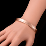 Brazalete chapado en oro con revestimiento de cobre de color sólido de viaje de estilo simple