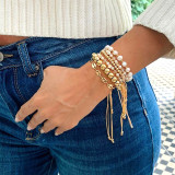 Pulseras de cobre de arcilla suave con forma de corazón y estrella retro