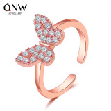 Nuevo Anillo de mariposa moda gente Simple anillo ajustable con apertura joyería al por mayor