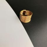 Anillos de revestimiento de acero de titanio geométricos de estilo simple 1 pieza