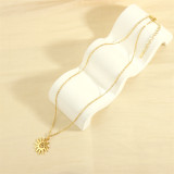 Collar pendiente plateado oro simple del cobre 18K del estilo Sun en bulto
