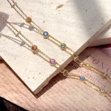 Pulseras de circón con incrustaciones de cobre en forma de corazón redondo retro