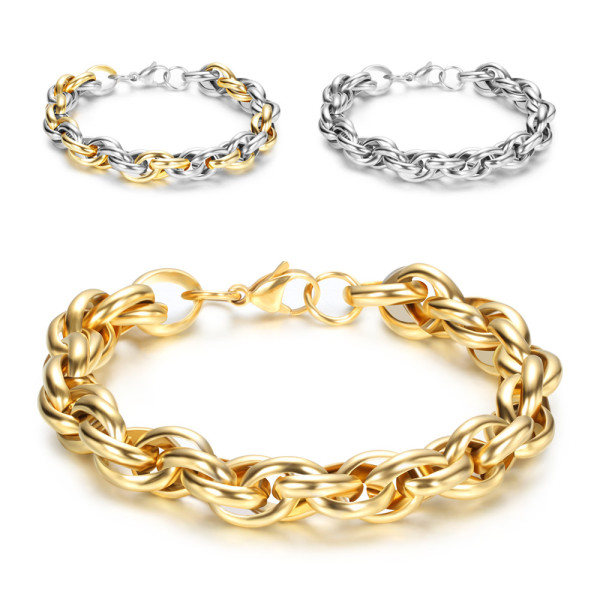 Pulseras De Acero De Titanio Redondas De Moda 1 Pieza
