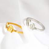 Venta al por mayor de bucle abierto de acero inoxidable de guisante de moda