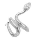 Anillos de acero inoxidable con forma de serpiente de moda, 1 pieza