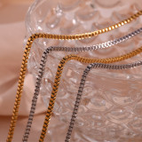 Estilo simple Estilo clásico Color sólido Chapado en acero inoxidable Pulseras chapadas en oro de 18 quilates Collar de tobillera
