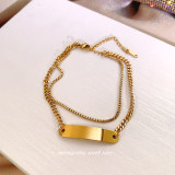Pulseras geométricas plateadas oro del Zircon del acero inoxidable 14K del estilo vintage al por mayor