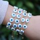 Nueva pulsera de ojo del diablo Pulsera tejida con ojo de cuentas