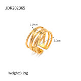 Elegantes anillos chapados en oro de 18 quilates con incrustaciones de circonita turquesa y serpiente ovalada de acero inoxidable