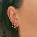 Hebilla de oreja de cobre dorado simple con personalidad europea y americana
