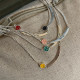 Collar chapado en cobre con cara sonriente de estilo simple