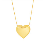 Marka Adorno Ins europeo y americano Corazón simple en forma de corazón Amor Collar con colgante de corazón Acero de titanio Cadena de clavícula dorada de 18 quilates P059