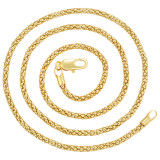 Cadena de granos de maíz, cadena chapada en cobre que preserva el Color, collar, accesorios de joyería, cadena de perlas