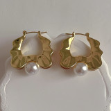 Pendientes de Chapado en Cobre de Color Sólido de Moda, 1 Par