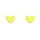 Pendientes chapados en cobre con forma de corazón a la moda, 1 par