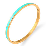 Brazalete de acero inoxidable con rayas de Streetwear a granel