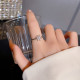 Anillos abiertos de circón con incrustaciones de cobre y flor de estilo simple