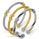 Brazalete chapado en oro de acero inoxidable de color sólido Commute Infinity