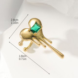 1 pieza estilo IG estilo coreano forma de corazón Irregular chapado incrustaciones cobre circón chapado en oro Ear Cuffs