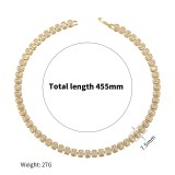 Glam Rectángulo Chapado en cobre Incrustaciones de circón Chapado en oro de 18 quilates Pulseras para mujer Pendientes Collar